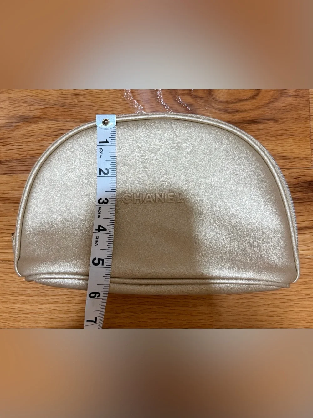 CHANEL Beautè GWP Gold Metallic Cosmetic Case